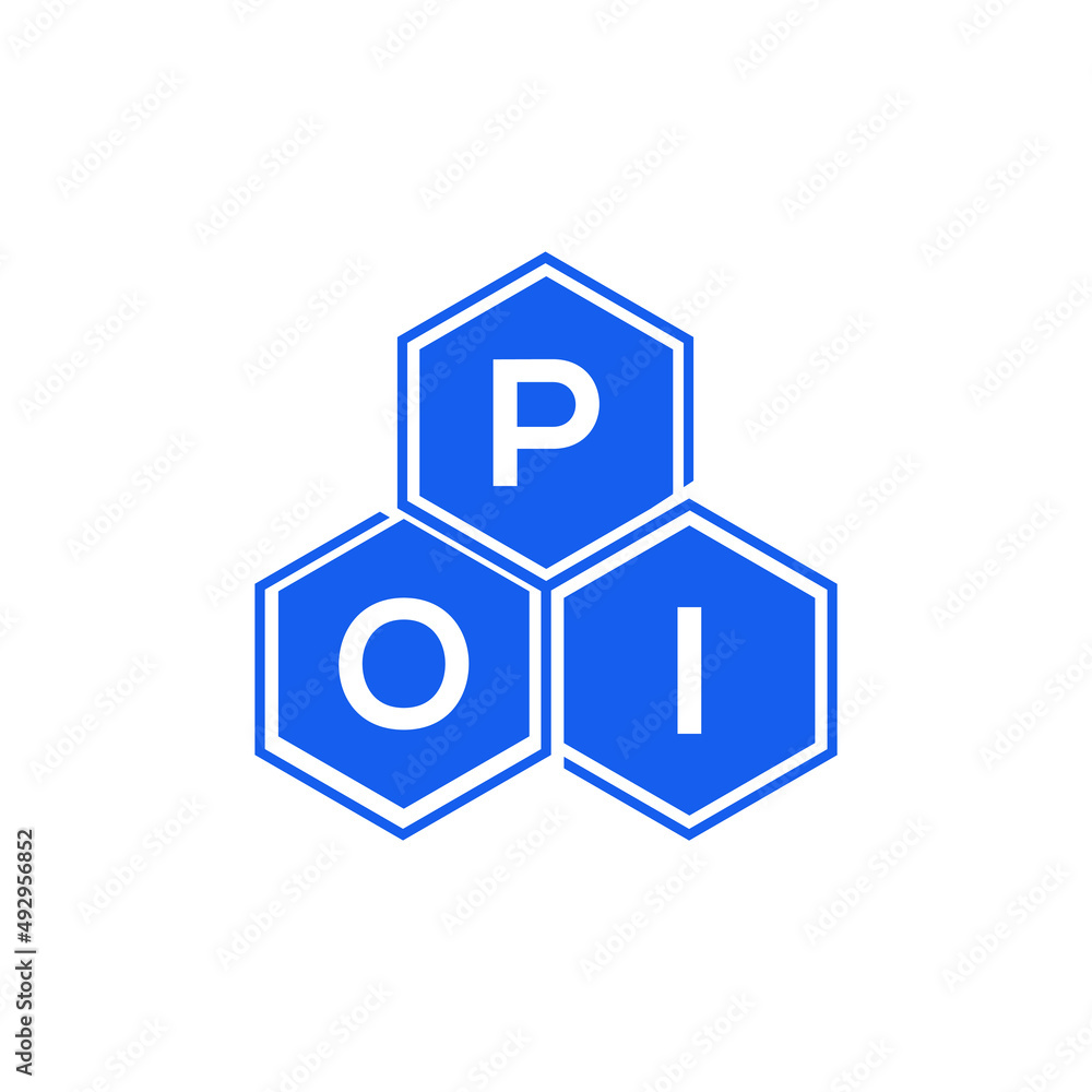 POI letter logo design on black background. POI creative initials letter logo concept. POI letter design. POI letter logo design on black background. POI creative initials letter logo concept. POI letter design.