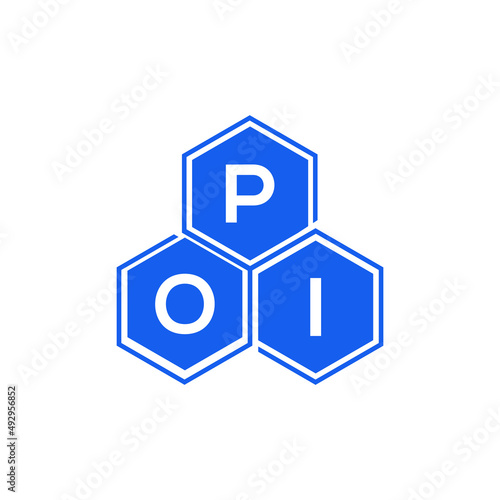 POI letter logo design on black background. POI creative initials letter logo concept. POI letter design. 