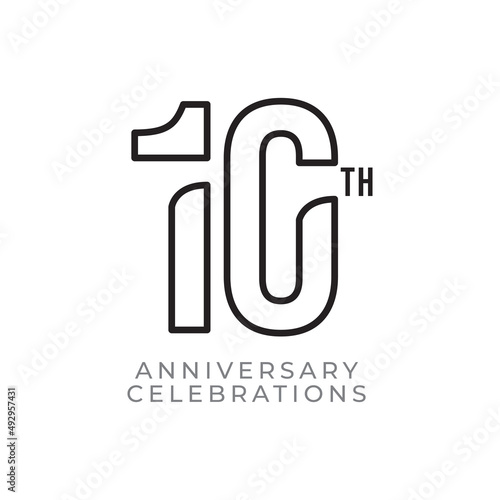 10 Th Anniversary Celebration Vector Template Design Illustration