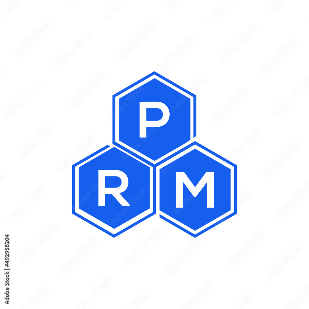 Obraz premium PRM letter logo design on White background. PRM creative initials letter logo concept. PRM letter design. 