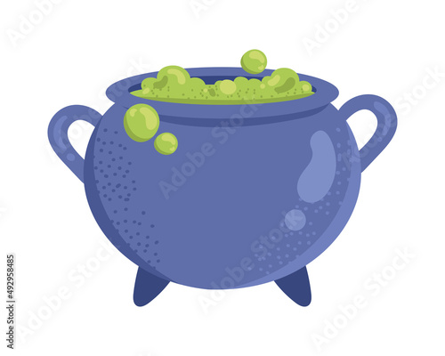 witch cauldron with potion