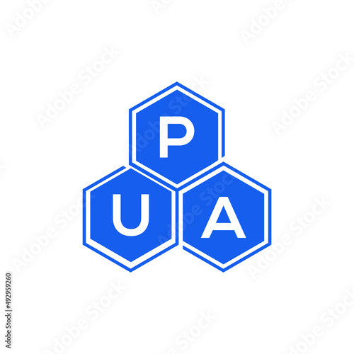 PUA letter logo design on White background. PUA creative initials letter logo concept. PUA letter design. 