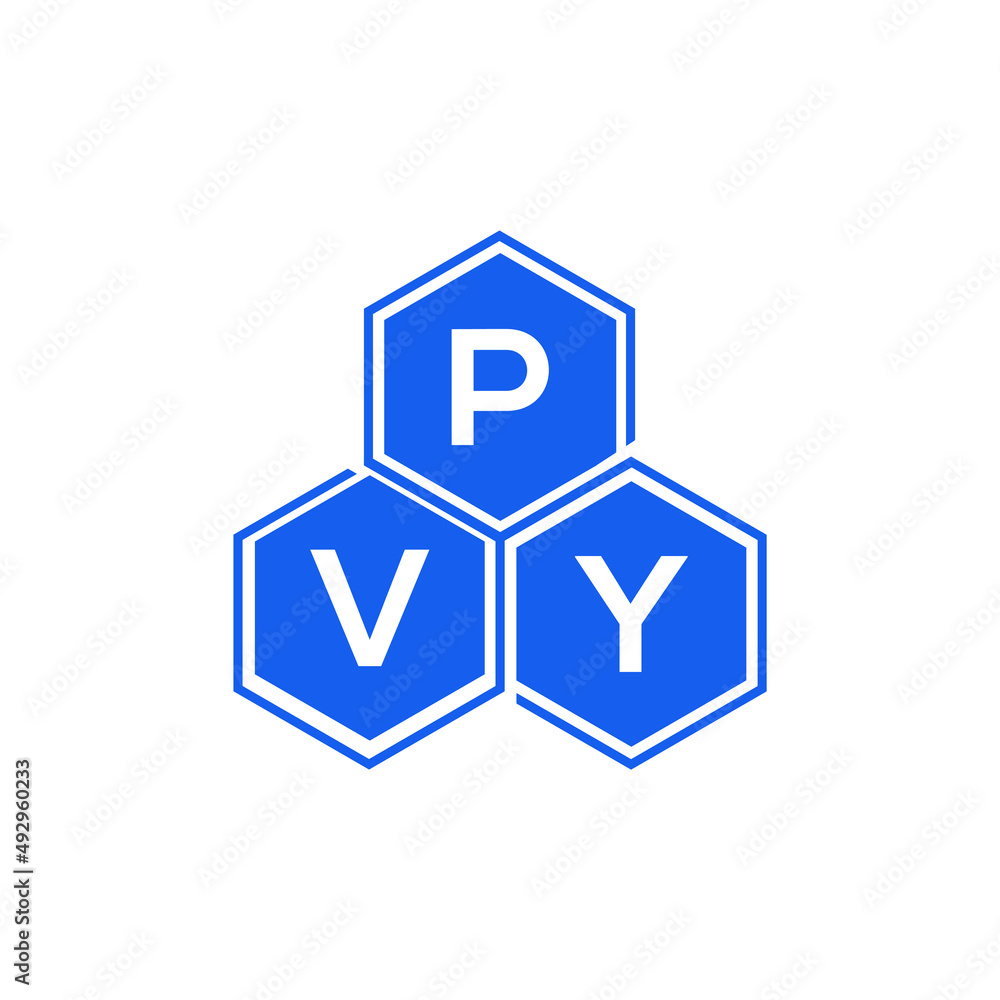 Obraz premium PVY letter logo design on black background. PVY creative initials letter logo concept. PVY letter design.