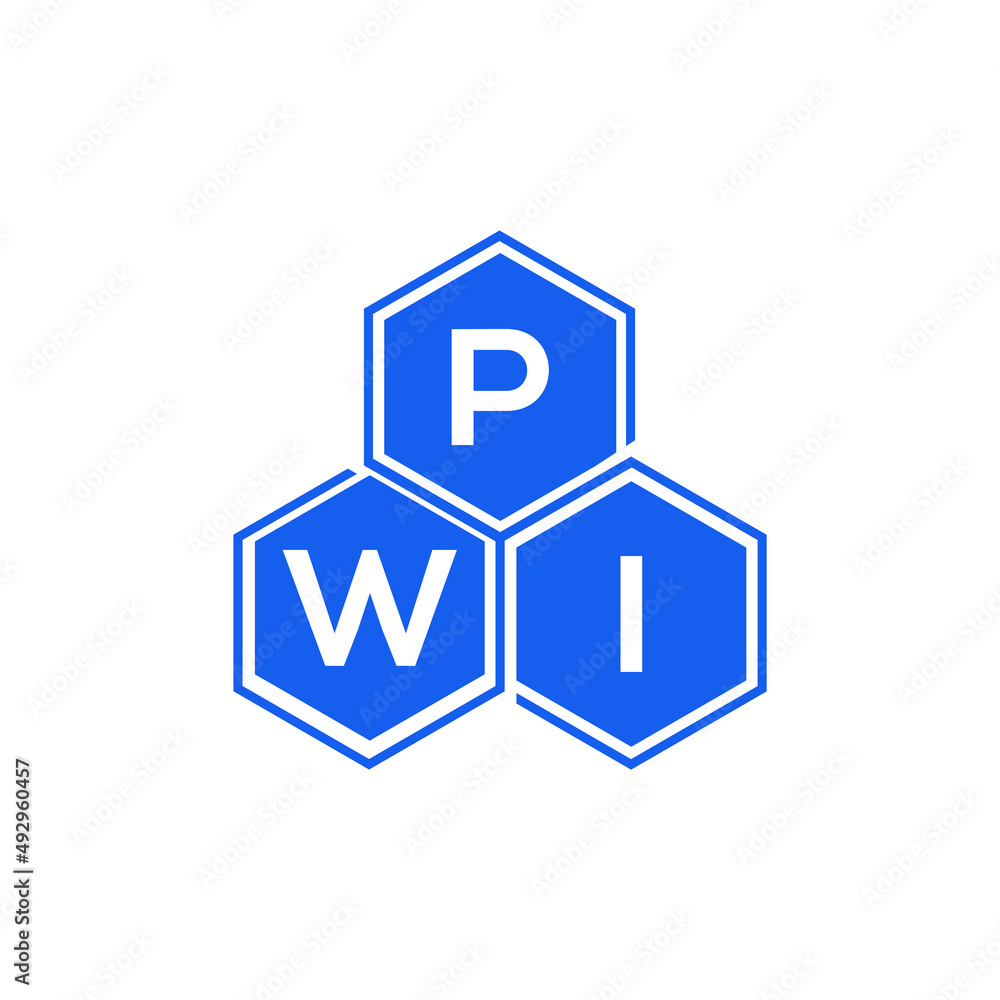 PWI letter logo design on White background. PWI creative initials letter logo concept. PWI letter design. PWI letter logo design on White background. PWI creative initials letter logo concept. PWI letter design.