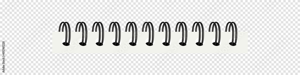 Ring Of Spiral Template For Notebook - Vector Illustration Isolated On