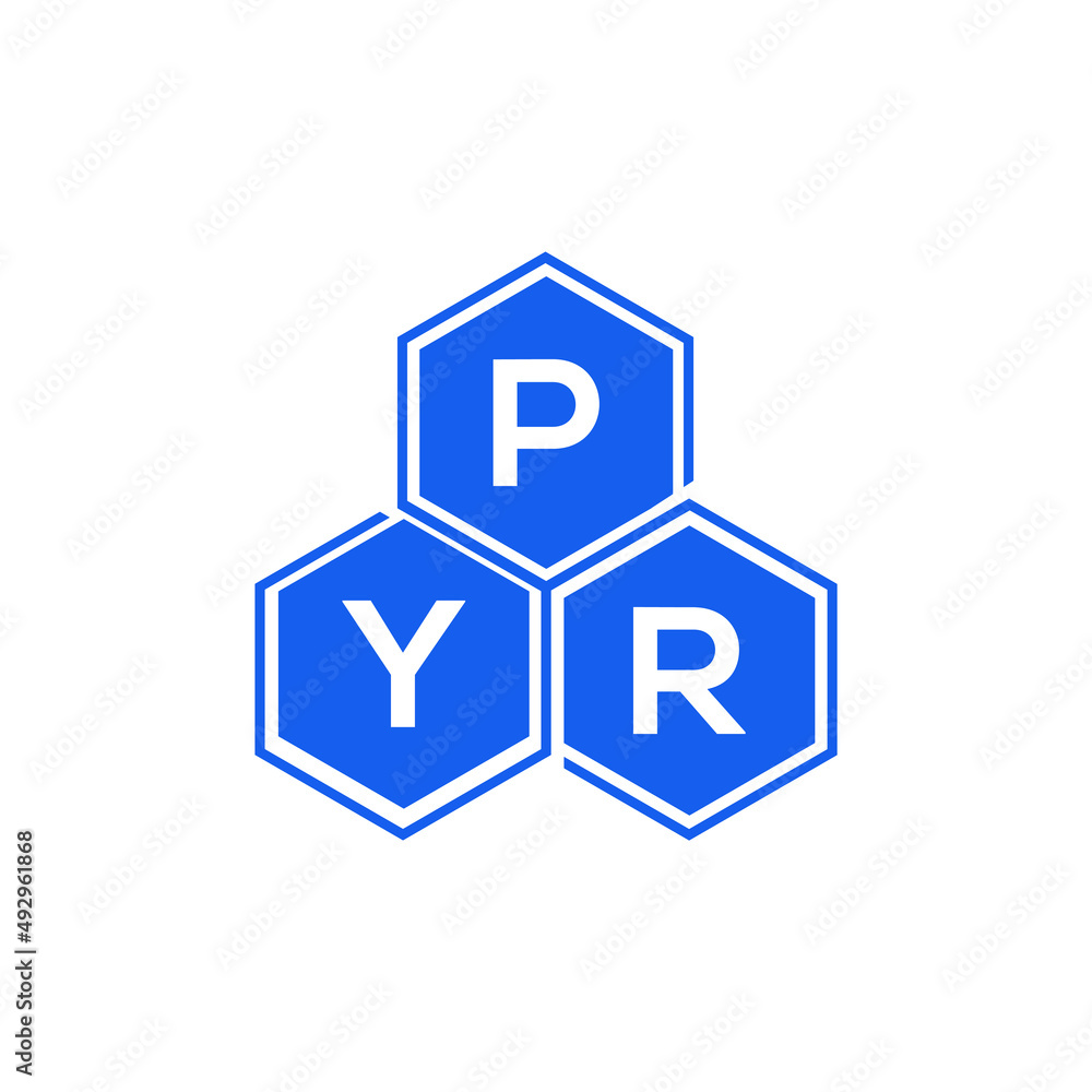 PYR letter logo design on White background. PYR creative initials letter logo concept. PYR letter design. PYR letter logo design on White background. PYR creative initials letter logo concept. PYR letter design.