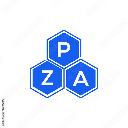 PZA letter logo design on White background. PZA creative initials letter logo concept. PZA letter design. 