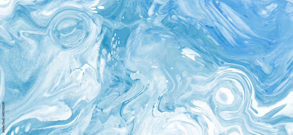 Elegant banner template design with blue paint. Elegant banner template design with blue paint.