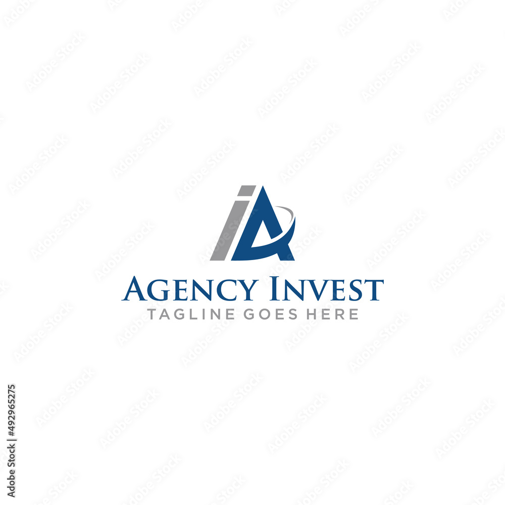 A and I letter logo design or symbol for business consulting company, or accounting financial A and I letter logo design or symbol for business consulting company, or accounting financial