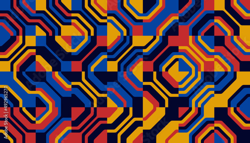 Retro Future Inspired Artwork Made With Abstract Vector Graphics And Geometric Shapes