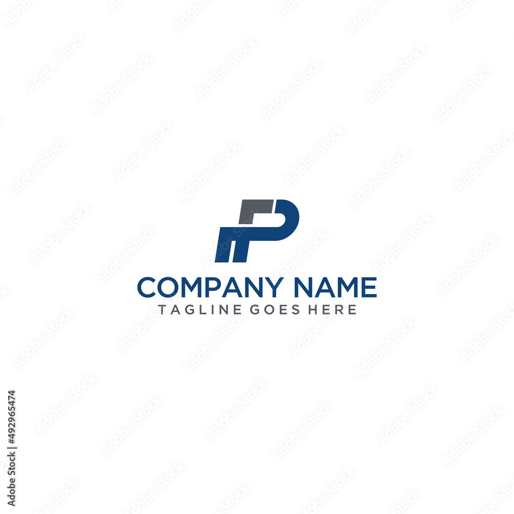 PF or FP. Monogram of two letters PF and FP. Simple minimal logo design. Vector illustration template. PF or FP. Monogram of two letters PF and FP. Simple minimal logo design. Vector illustration template.