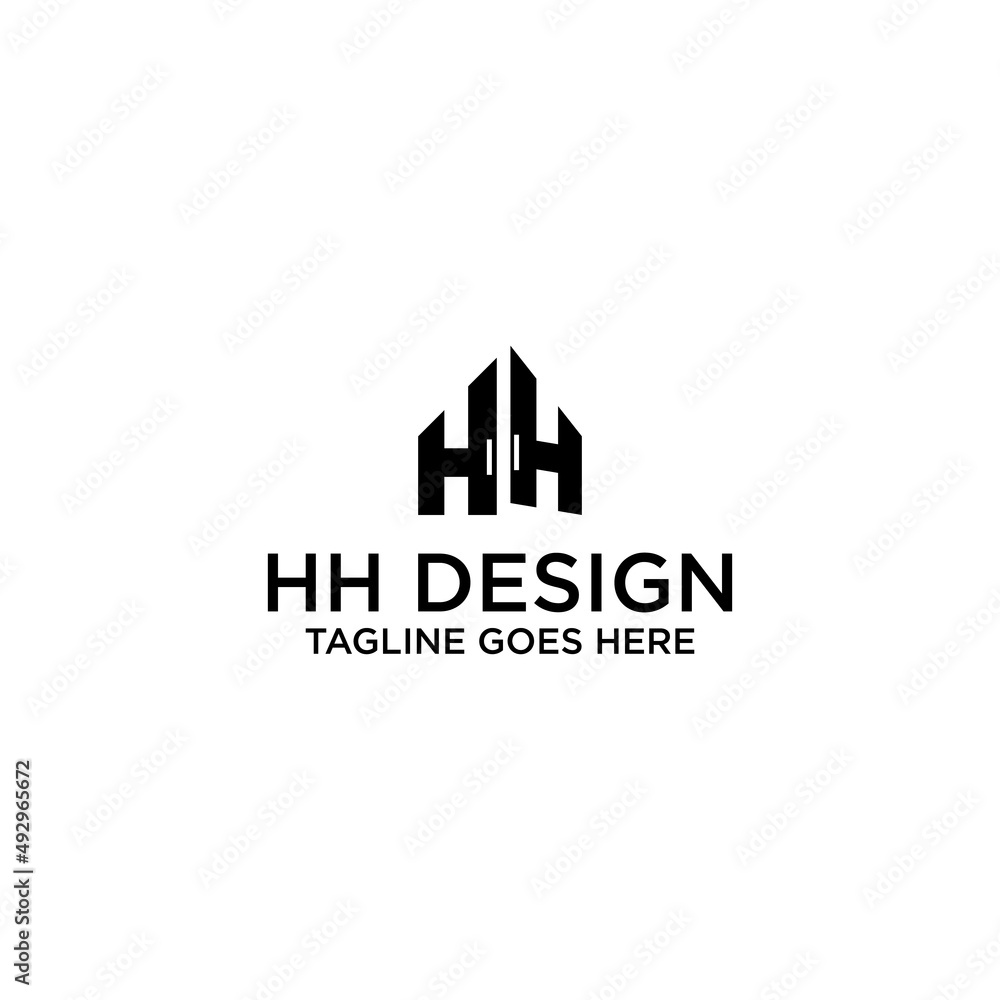 HH letters for the initials of your company logo design