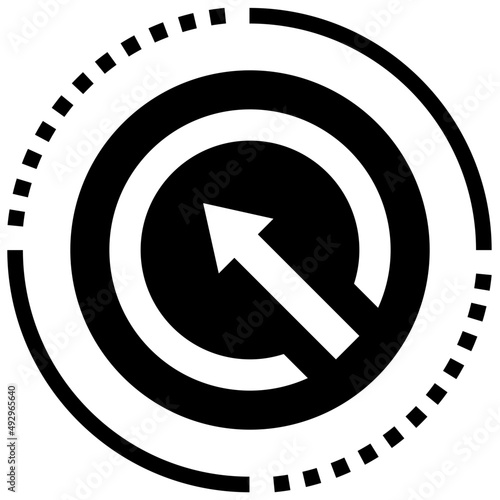 TOP LEFT glyph icon,linear,outline,graphic,illustration