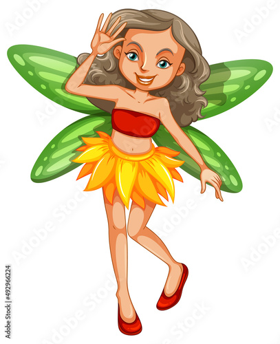 Beauty fairy on a white background
