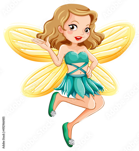 Beauty fairy on a white background