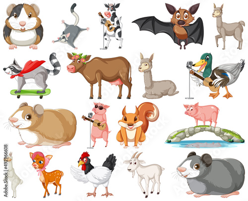 Set of different kinds of animals