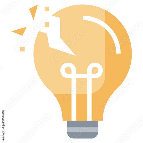 LIGHTBULB flat icon,linear,outline,graphic,illustration