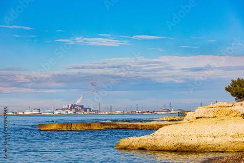 Obraz na plátne Site industriel de Fos-sur-Mer