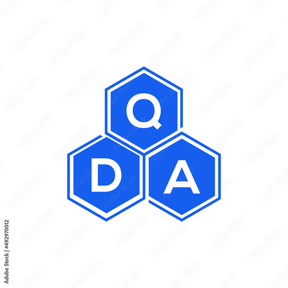 QDA letter logo design on black background. QDA creative initials letter logo concept. QDA letter design. QDA letter logo design on black background. QDA creative initials letter logo concept. QDA letter design.