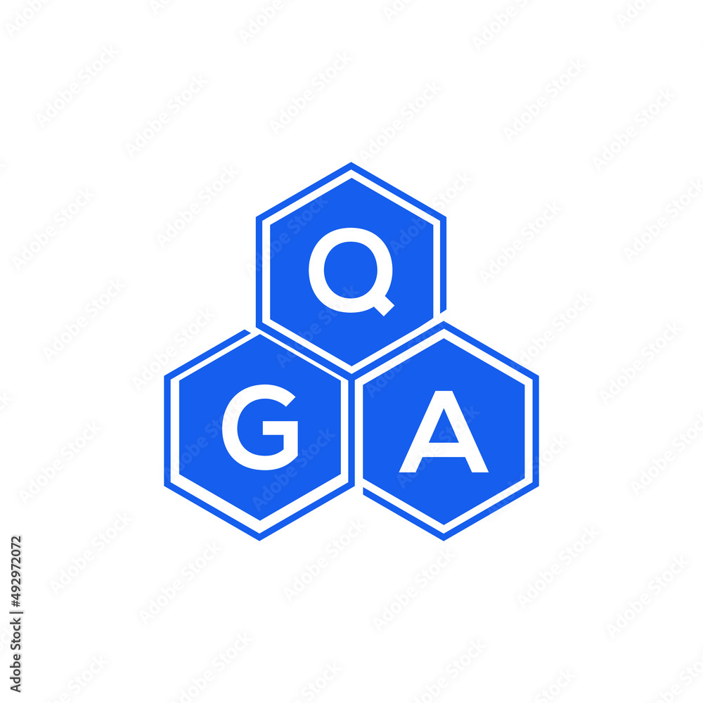 QGA letter logo design on black background. QGA creative initials letter logo concept. QGA letter design. QGA letter logo design on black background. QGA creative initials letter logo concept. QGA letter design.