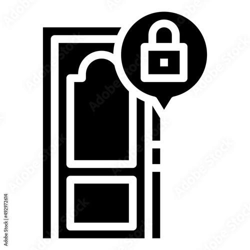 DOOR glyph icon,linear,outline,graphic,illustration