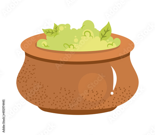 clay bowl with tea