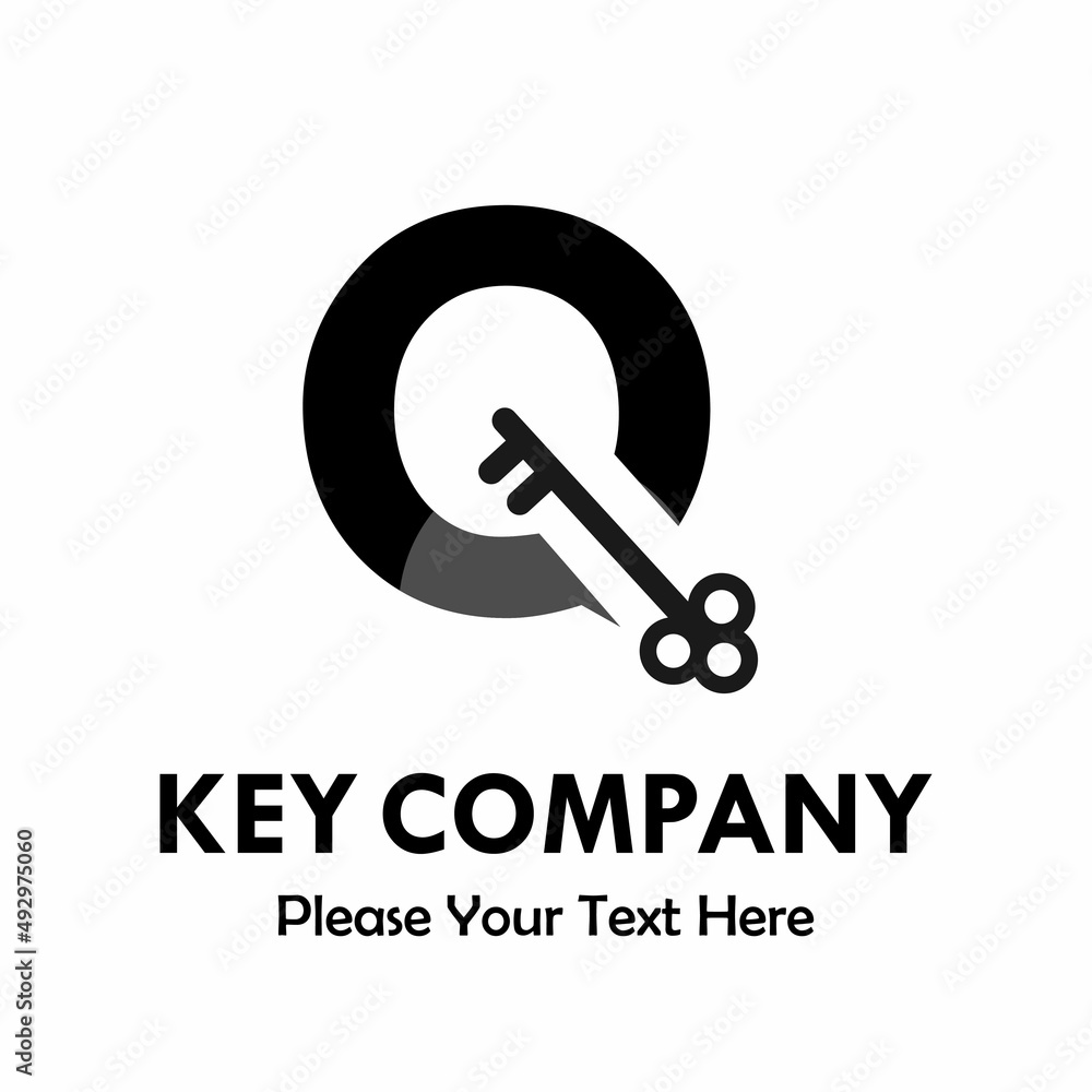 letter q with key logo template illustration. you can change the color. suitable for key company letter q with key logo template illustration. you can change the color. suitable for key company