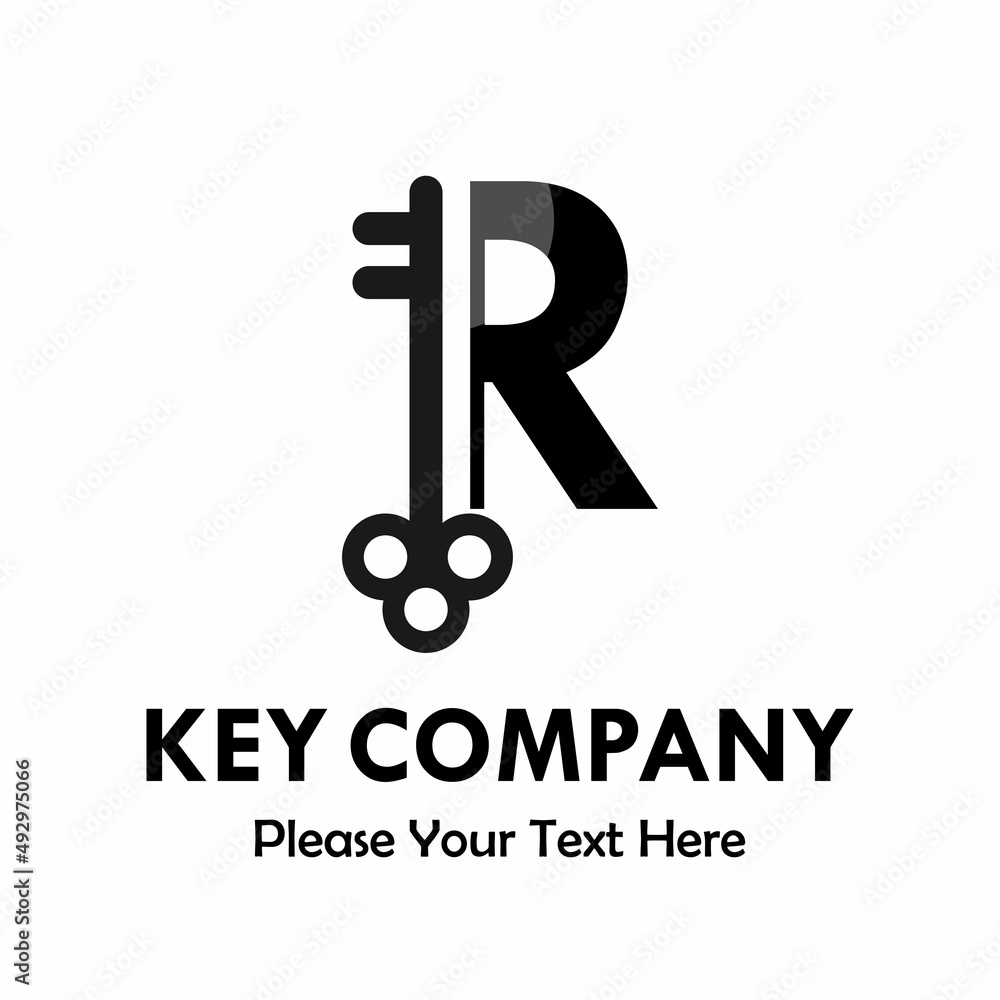 letter r with key logo template illustration. you can change the color. suitable for key company letter r with key logo template illustration. you can change the color. suitable for key company