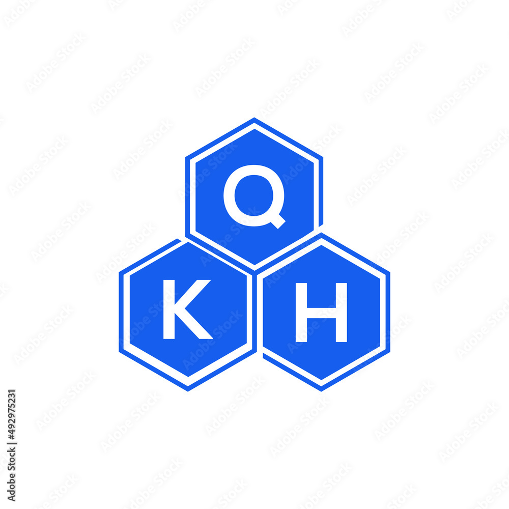 QKH letter logo design on black background. QKH creative initials letter logo concept. QKH letter design. QKH letter logo design on black background. QKH creative initials letter logo concept. QKH letter design.