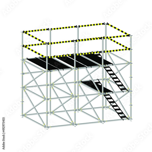 scaffolding on a white background.