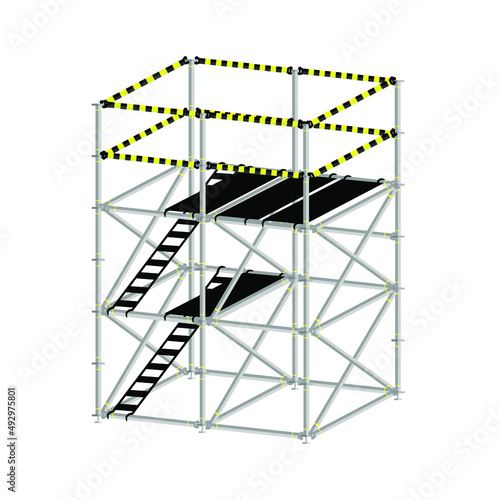scaffolding on a white background.