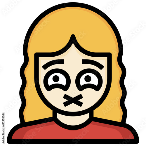 QUIET filled outline icon,linear,outline,graphic,illustration