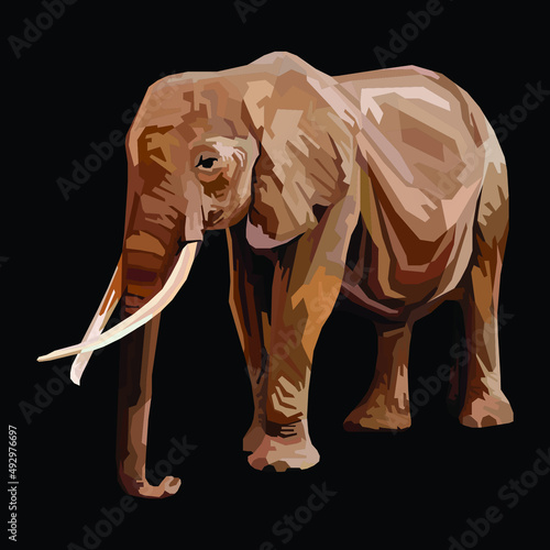animal print elephant pop art portrait