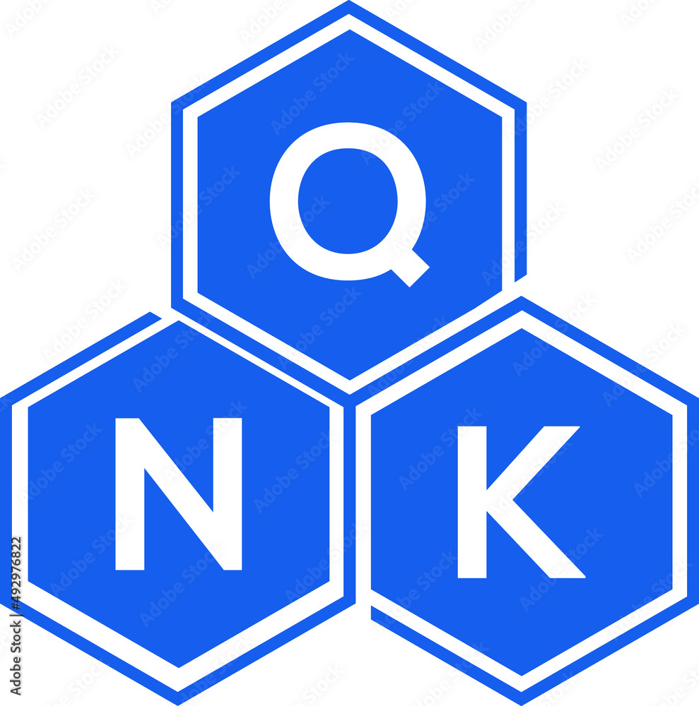 QNK letter logo design on black background. QNK creative initials letter logo concept. QNK letter design. QNK letter logo design on black background. QNK creative initials letter logo concept. QNK letter design.