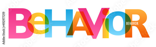 BEHAVIOR colorful vector typography banner