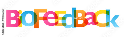 BIOFEEDBACK colorful vector typography banner
