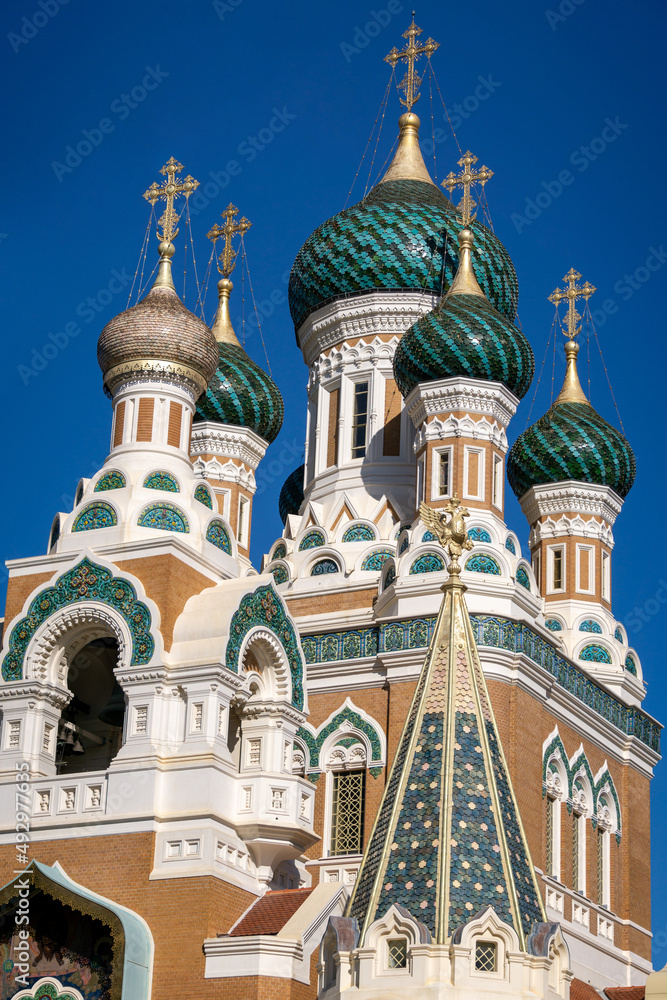 Nice, France, February 2022, Saint Nicholas Russian Orthodox Cathedral
