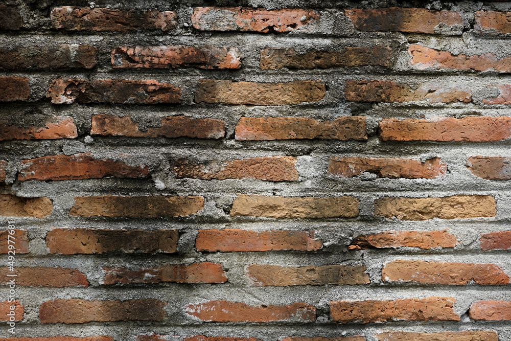 Beautiful brick wall texture panoramic background