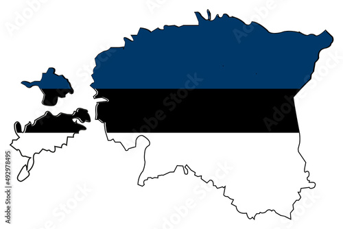 State Estonia on white background is insulated