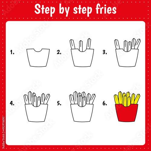 How to draw fries