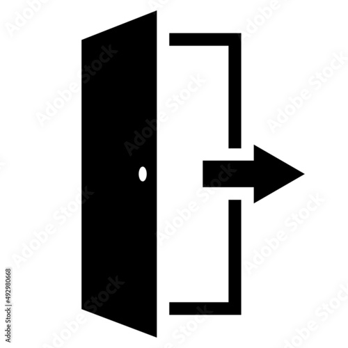 Exit icon, open doors arrow...