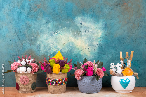 decorative ornamental plant. Specially prepared composition is used to beautify spaces and interior architecture.