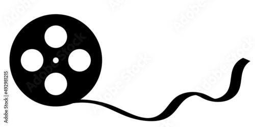 Icon film reel roll video a...