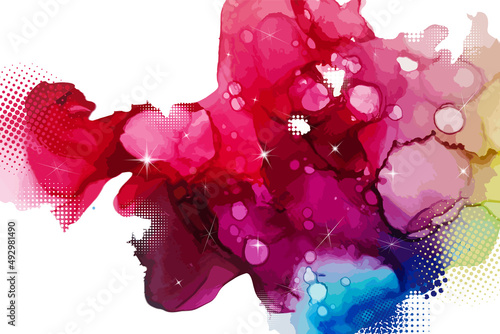 Abstract alcohol ink background. Vector illustration