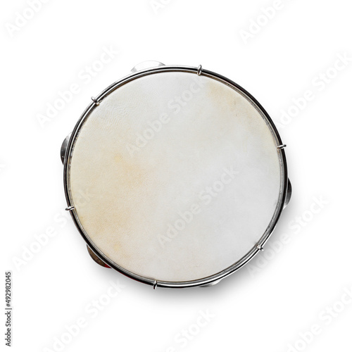 Fotografie, Obraz Brazilian tambourine isolated on white background
