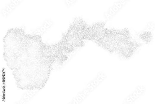 White And Grey Halftone Dotted Background. Abstract Square Dots Pattern. Silver Explosion Of Confetti. Digitally Generated Image. Vector Illustration, Eps 10.  