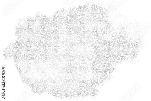 White And Grey Halftone Dotted Background. Abstract Square Dots Pattern. Silver Explosion Of Confetti. Digitally Generated Image. Vector Illustration, Eps 10.  