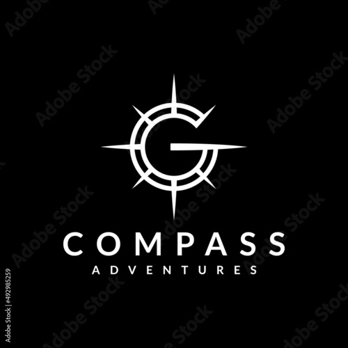 letter G compass logo design