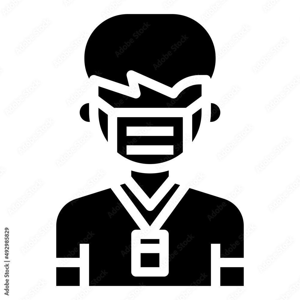 JOURNALIST glyph icon,linear,outline,graphic,illustration