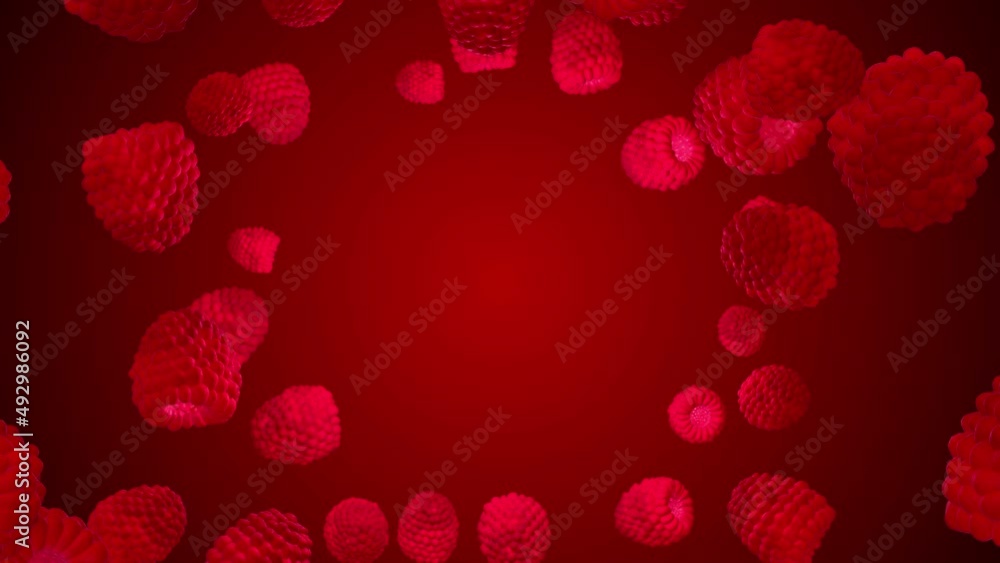 Flying red fresh strawberry. Abstract art background. Realistic 3d animation. Bright loop motion graphic for food broadcast. Flying red fresh strawberry. Abstract art background. Realistic 3d animation. Bright loop motion graphic for food broadcast.